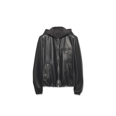 PRADA REVERSIBLE NAPPA LEATHER AND RE-NYLON JACKET UPW281